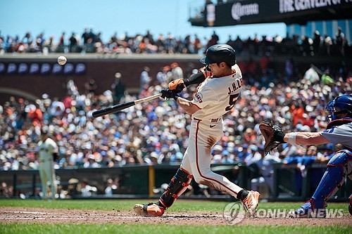 이정후의 안타 장면